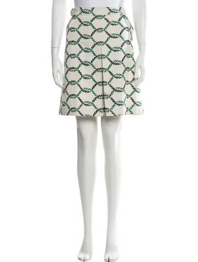 Pre-owned Tory Burch Printed Mini Skirt In Neutrals