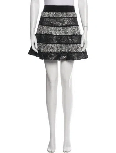 Pre-owned Tory Burch Printed Mini Skirt In White