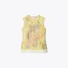 Tory Burch Printed Organza Shell Top In Multi