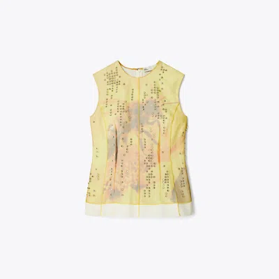 Tory Burch Printed Organza Shell Top