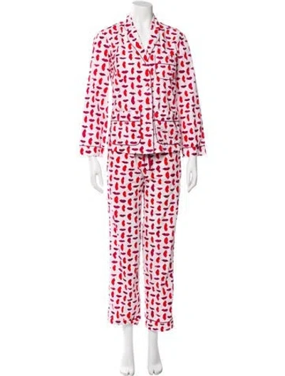 Pre-owned Tory Burch Printed Pajamas In Pink