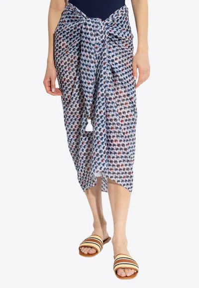 Tory Burch Printed Pearls Wrap-around Pareo