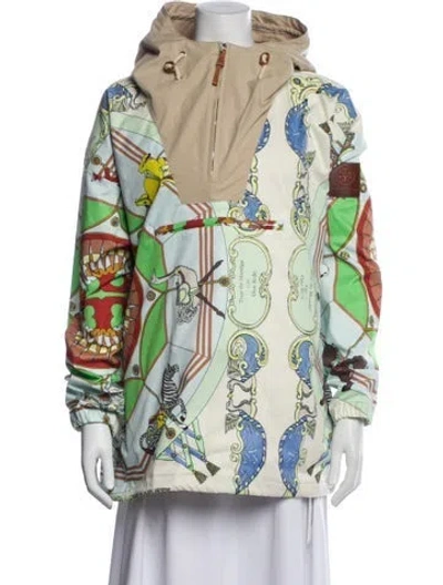 Pre-owned Tory Burch Printed Performance Jacket In Multicolor