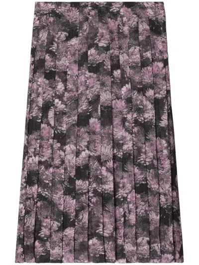 TORY BURCH PRINTED PLEATED MIDI SKIRT
