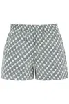 Tory Burch Printed Poplin Shorts For In Blue