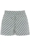 Tory Burch Printed Poplin Shorts For In Blue