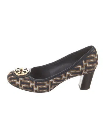 Pre-owned Tory Burch Printed Pumps In Blue