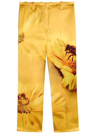 Tory Burch Printed Satin Trousers