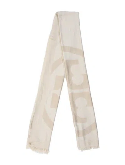 Pre-owned Tory Burch Printed Scarf In Neutral