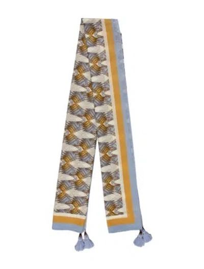 Pre-owned Tory Burch Printed Scarf In Neutral