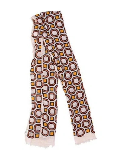 Pre-owned Tory Burch Printed Scarf In Orange