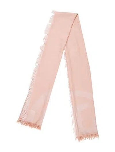 Pre-owned Tory Burch Printed Scarf In Pink