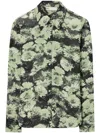 Tory Burch Green Floral Print Shirt In Green