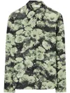 Tory Burch Green Floral Print Shirt In Green