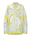 Tory Burch Printed Silk Tunic In White