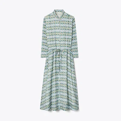 Tory Burch Printed Shirtdress In Blue