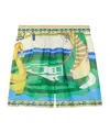 Tory Burch Printed Camp Shorts In Green