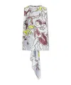 Tory Burch Printed Silk Cape Top In Multi