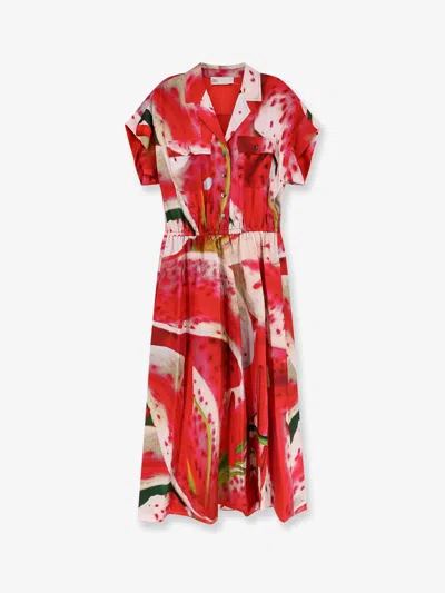 TORY BURCH PRINTED SILK CHEMISIER/DRESS