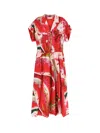 Tory Burch Printed Silk-twill Midi Shirt Dress