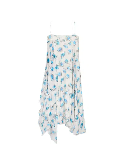 Tory Burch Printed Silk Dress In Neutral