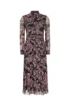 Tory Burch Pleated Floral-print Silk Midi Shirt Dress