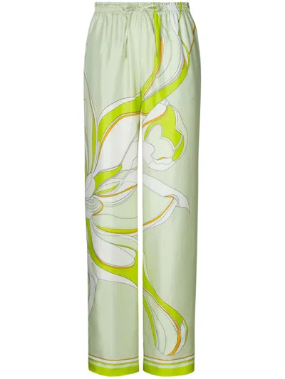 TORY BURCH PRINTED SILK PANTS