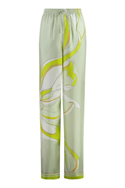 TORY BURCH PRINTED SILK PANTS