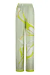 Tory Burch Printed Silk Pants In Multi