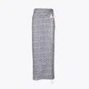 Tory Burch Printed Silk Pareo In Blue
