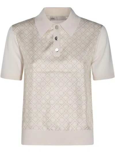 Tory Burch Printed Silk Polo Shirt