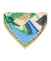 Tory Burch Printed Silk Scarf Top In Multi