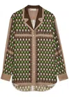 Tory Burch Printed Silk Shirt In Multi