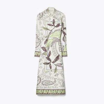 Tory Burch Printed Silk Shirtdress In Multi