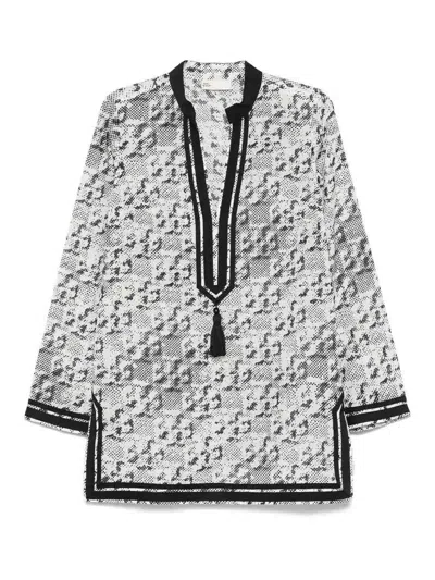 TORY BURCH PRINTED SILK TORY TUNIC
