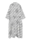 Tory Burch Ivory Silk Midi Dress With Button-up Front And Cinched Waist In White