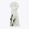 Tory Burch Printed Silk Twill Shirtdress