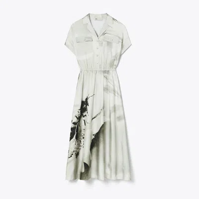 Tory Burch Printed Silk Twill Shirtdress