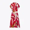 Tory Burch Printed Silk Twill Shirtdress In Multi