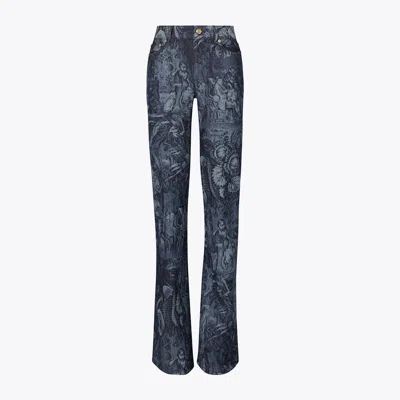 Tory Burch Printed Skinny-leg Jean