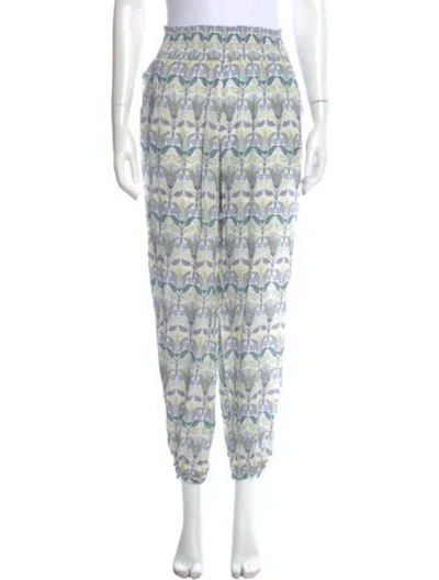 Pre-owned Tory Burch Printed Skinny Leg Pants W/ Tags In Purple