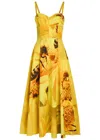 Tory Burch Printed Stretch-cotton Poplin Midi Dress