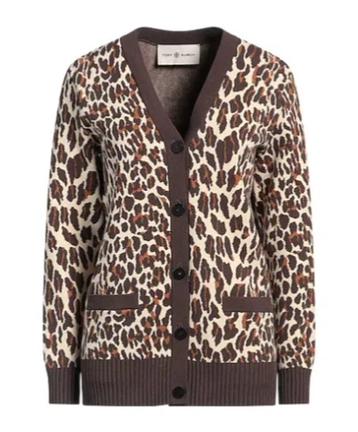 Tory Burch Printed Sweater In Brown