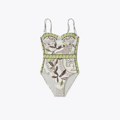 Tory Burch Damen Printed Swimsuit In Neutral