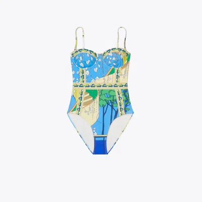 Tory Burch Printed Swimsuit In Multi