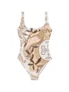Tory Burch Printed Swimsuit In Multi