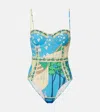Tory Burch Printed Swimsuit In Multi