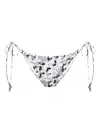 Tory Burch Printed Tie-side Bikini Bottoms In White