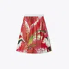 Tory Burch Printed Twill Skirt In Multi
