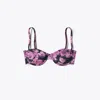 Tory Burch Printed Underwire Bikini Top In Pink